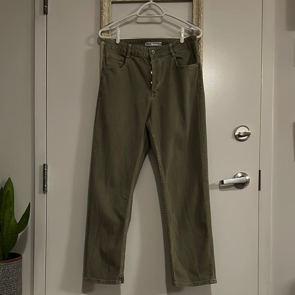 ZARA | Denim Khaki Pants - Picture 3 of 13